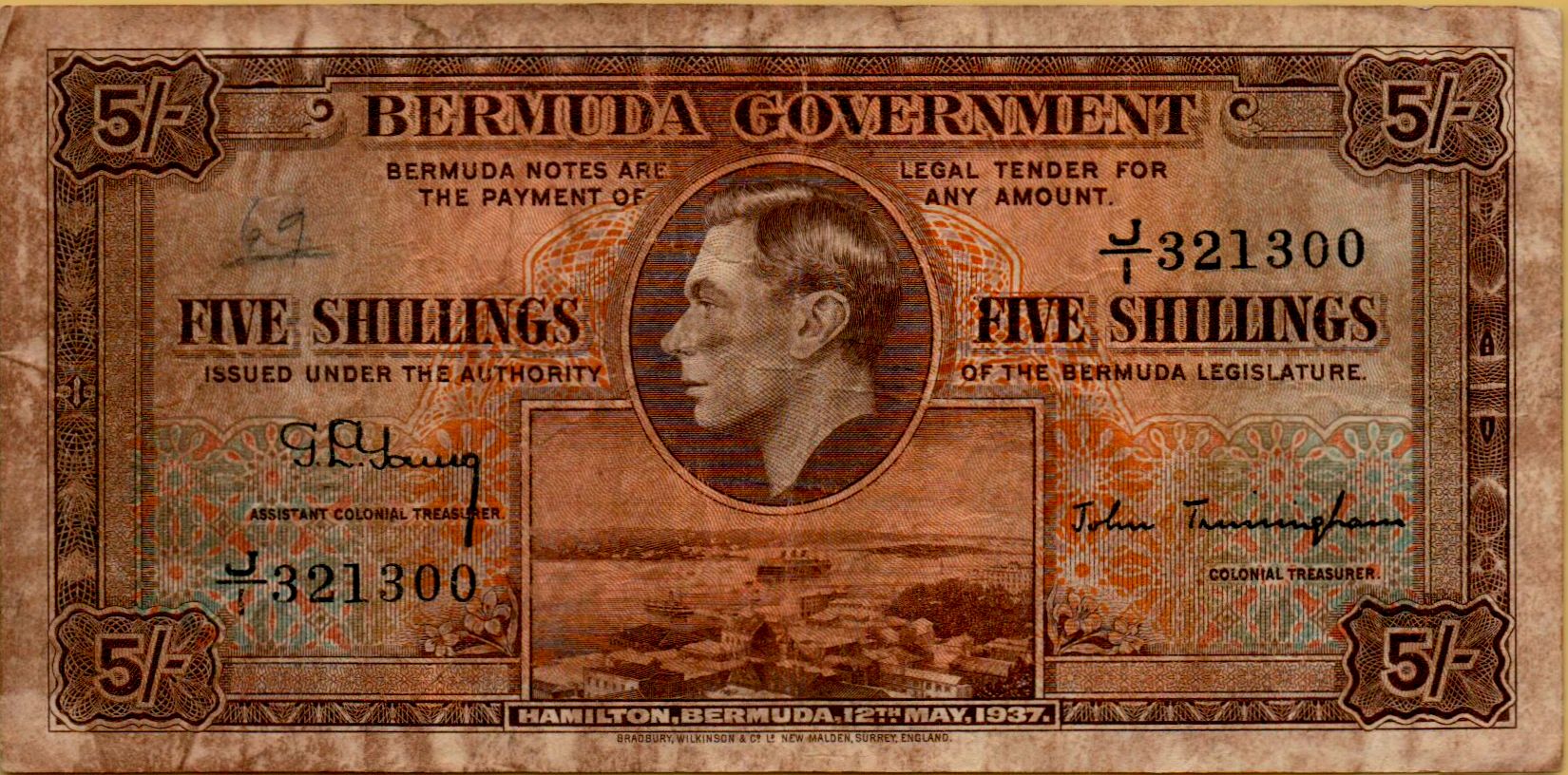 Bermuda 1 1937 VF P-8/b